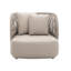 Ensemble de 2 canapés d'extérieur avec canapé et coussins en corde toutes saisons avec coussins, beige