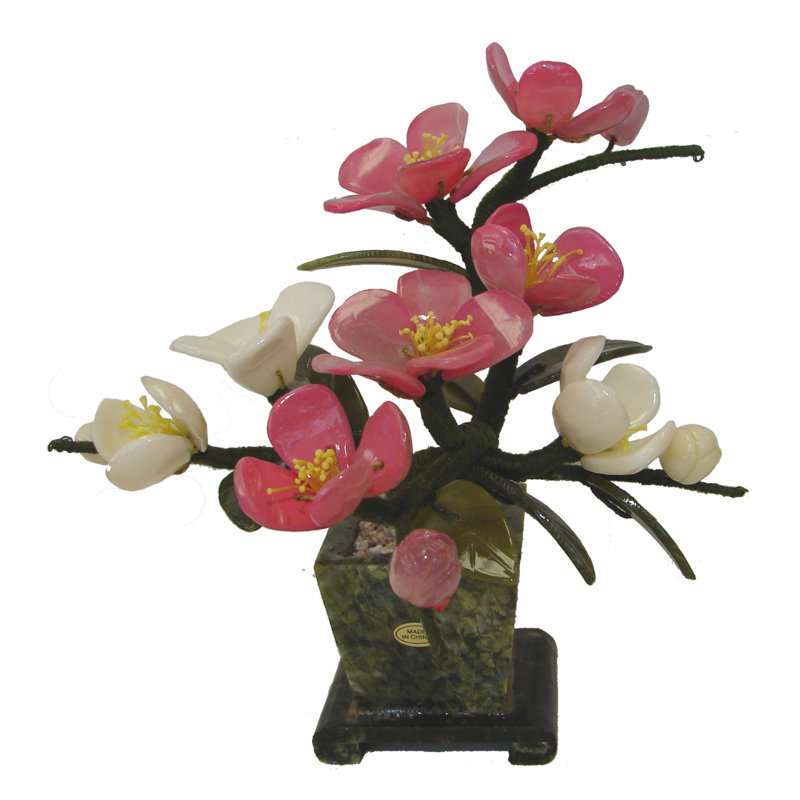 Plante à fleurs artificielle de 7 po en vase
