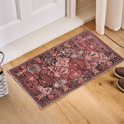 Pavillon de jardin majestueux Tapis X 3, doux et teint, convenant aux panneaux de meubles et aux animaux de compagnie, avec envers en jute