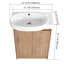 Meuble-lavabo autoportant de 23 po avec lavabo et portes à fermeture douce