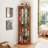 Lighted Corner Curio Cabinet - Display Case For Living Room, Collectibles, Wine & Bar Glass Storage - Elegant Corner Design With Lights Included-346571203