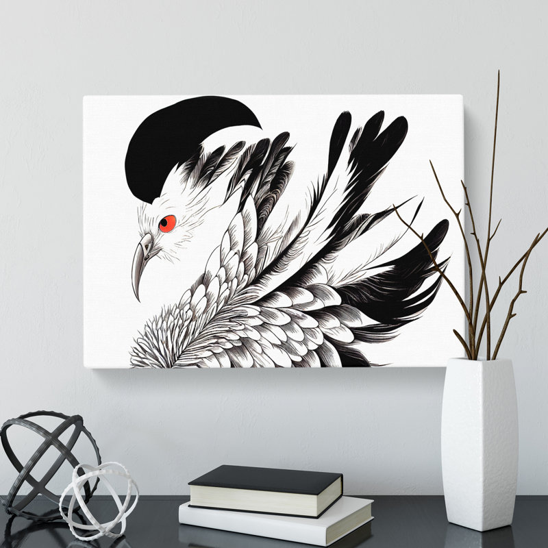 Ravishing Bird Abstract - Wrapped Canvas, 35cm H x 50cm W x 3cm D