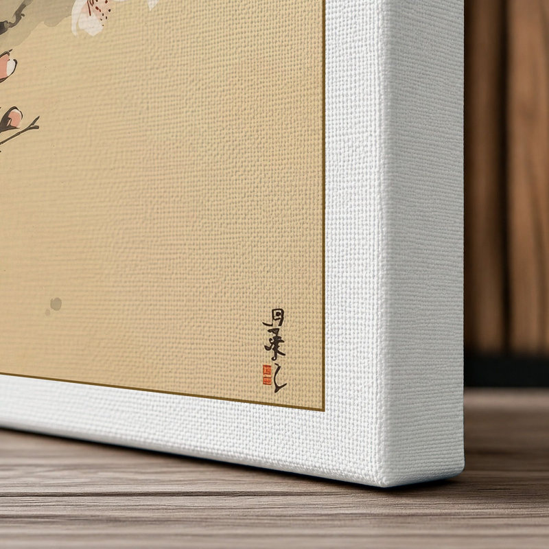 Moonlit Blossoms Japandi - Wrapped Canvas, 36x24 - 91.4 x 61.0 cm, White Border