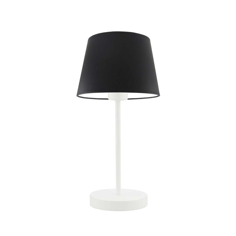 Arsens Metal Table Lamp, Black, White
