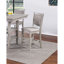 Table de salle à manger à hauteur de comptoir 5 pièces, ensemble de table carrée avec tablettes et coussins de style moderne gris rustique