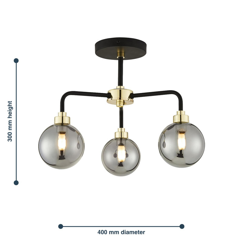 Bainville Glass Semi Flush Mount