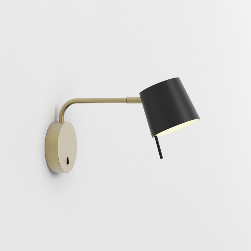 Miura 1 - Light LED Swing Arm, Matt Gold, Matt Black