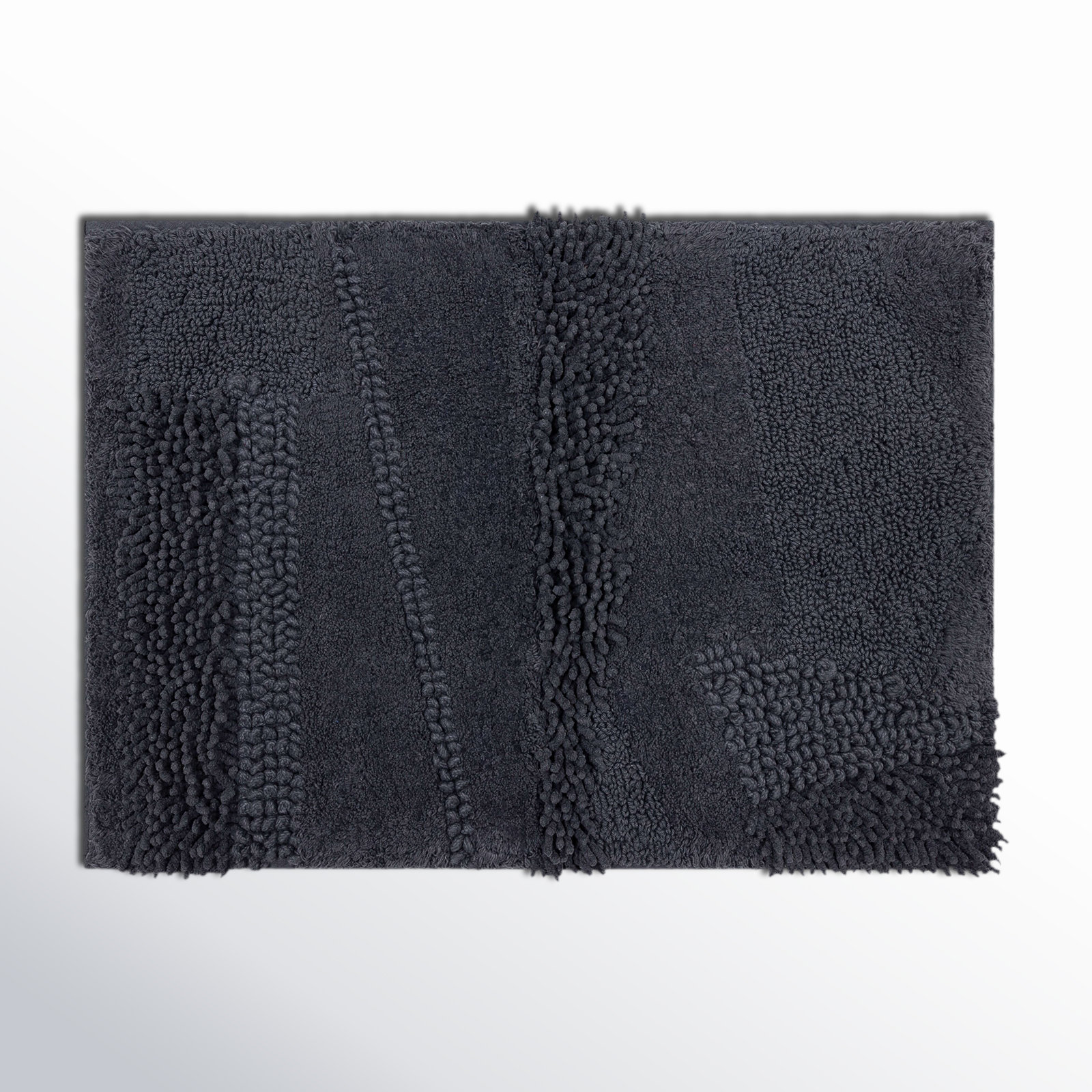 Laverne Solid Cotton Bath Rug, Fiesta Cobalt, 21" W x 34" L