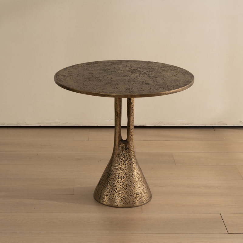 Round End Table, 22.05" H x 23.62" L x 23.62" W 