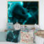 Turquoise nuage liquide I - peinture sur toile-67325688-67325693