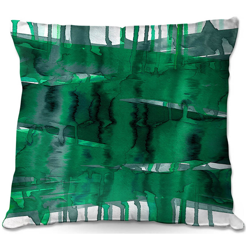 Reversible Throw Pillow, 18" x 18", Teal