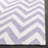 Emek Hand Woven Flat Weave Wool/Cotton Chevron Rug in Purple/Ivory-1192986391