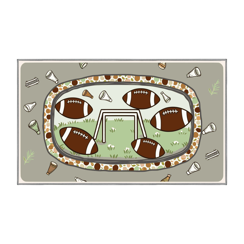 Tapis de football pour enfants Zoomie, Rectangulaire 2 pi x 4 pi