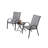 3 Piece Patio Set, Outdoor Camping Chairs With Breathable Textilene Fabric, Folding Table With Steel Table Top, 2Chairs And 1Table Set-826227613