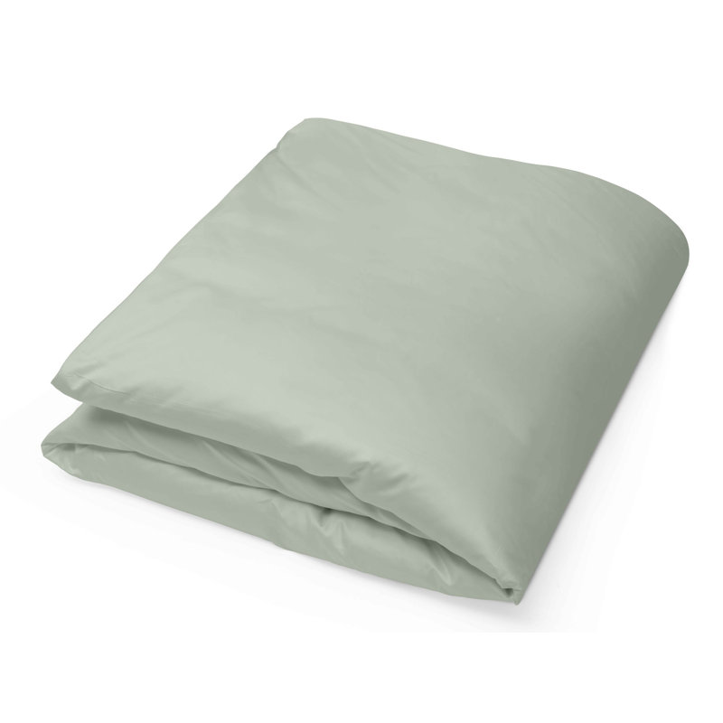 Raffaello Sateen Duvet Cover, Silver Sage, King Duvet Cover