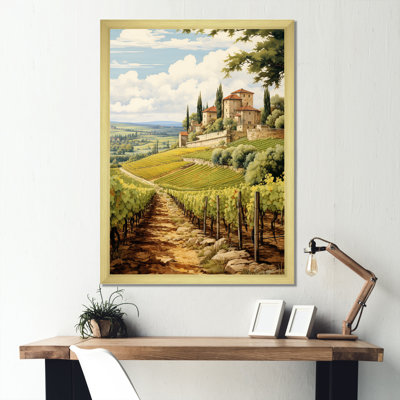 «France Bordeaux Vineyard Landscape I», reproduction sur toile