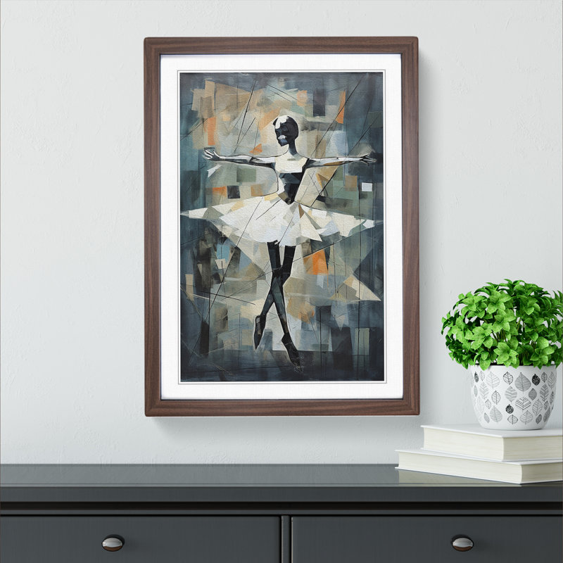 Single Picture Frame Print on Wood, Walnut Framed, 34cm H x 25cm W