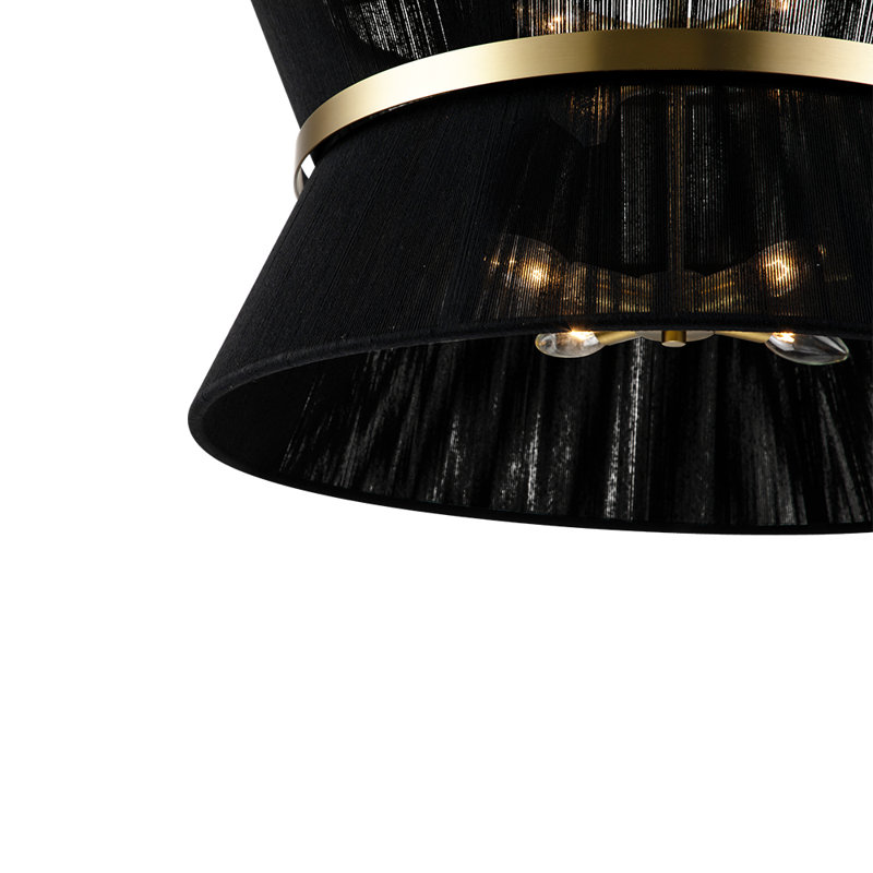 Hassler 8-Light Rope Chandelier , Black