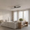  Ventilateur de plafond d'intérieur Plank Smart 72 Hugger avec pales noir minuit et télécommande portable