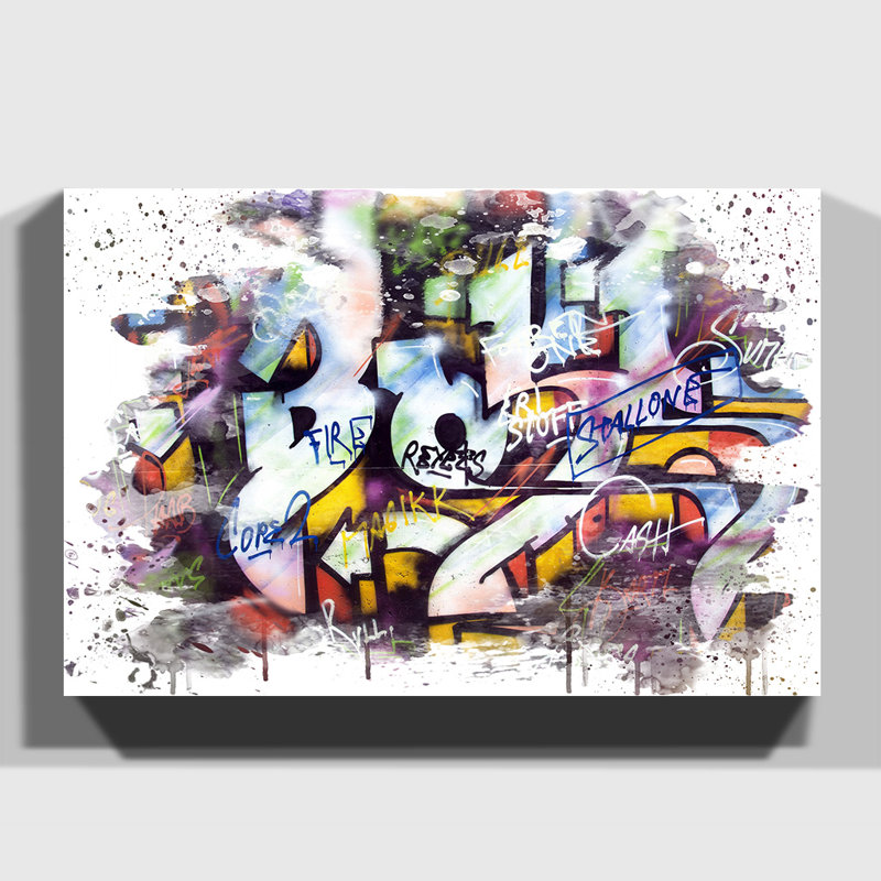 Graffiti - Wall Art, 70cm H x 100cm W, Wrapped Canvas