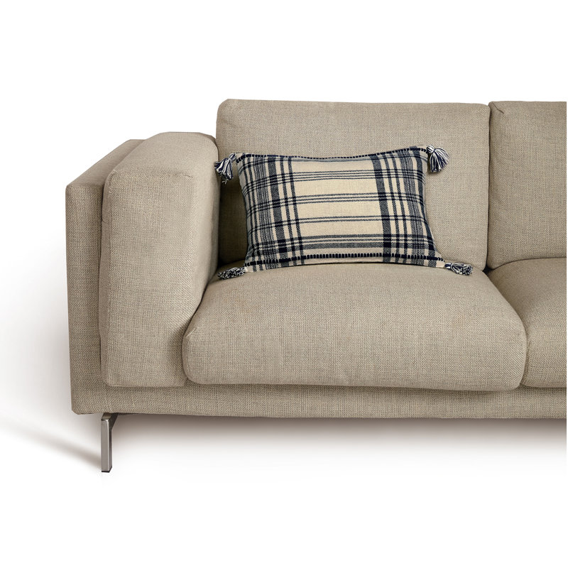 Coussin en coton Danby, Bleu foncé