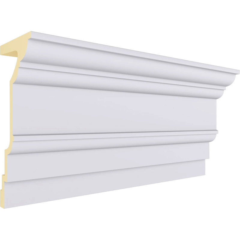 Moulure couronnée traditionnelle H 19 po x P 8 3/8 po x P 20 1/2 po x L 94 1/2 po