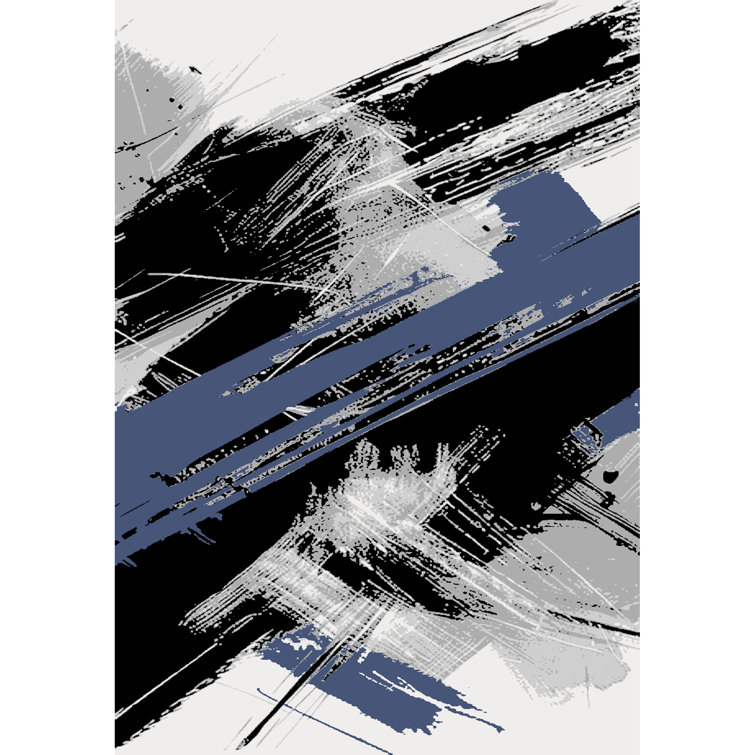 Galaxy Series Abrstract Black/Gray/Ivory/Beige Area Rug