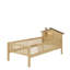 Lit plateforme en bois avec tête de lit en forme de maison et DEL-429960920-429960934