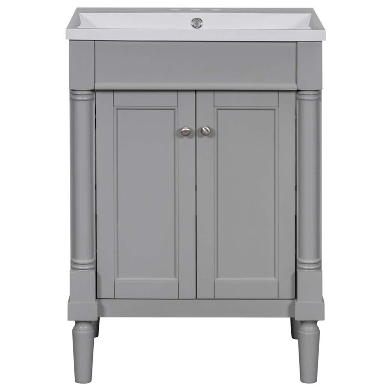18'' Single Bathroom Vanity with Sink, Gray