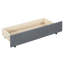 Lit de jour rembourré gris avec 2 tiroirs de rangement. Structure de lit sans sommier pour un environnement de sommeil confortable gris avec options, sans sommier. Salon moderne