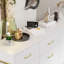Commode moderne à neuf tiroirs avec détails dorés - Solution de rangement élégante pour la chambre à coucher et les espaces de vie-1039929813