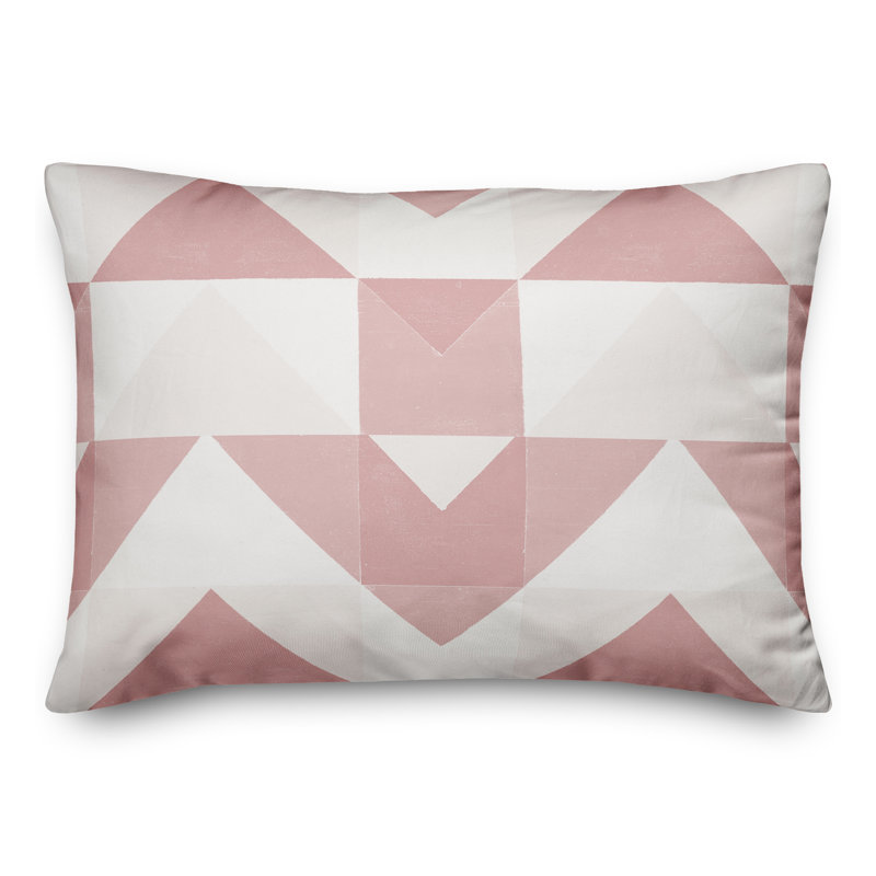 Abstract Outdoor Throw Pillow, Pink