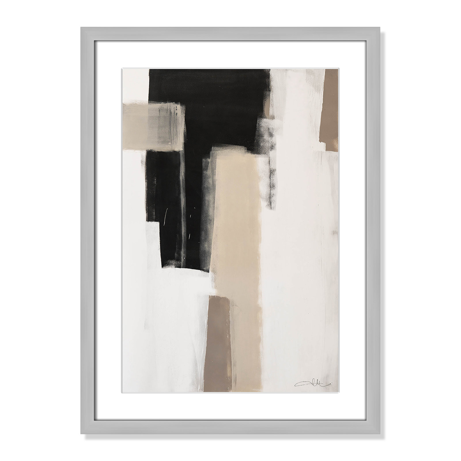Earth Scapes I Print, 23" H x 17" W x 1.25" D, Silver Matted Picture Framed