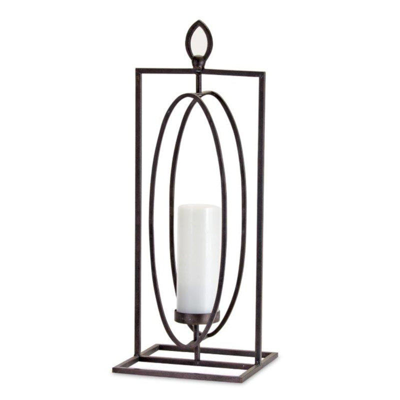 Ensemble d'ouragan en fer 2 pièces, H 24 po x l 9 po x P 9 po