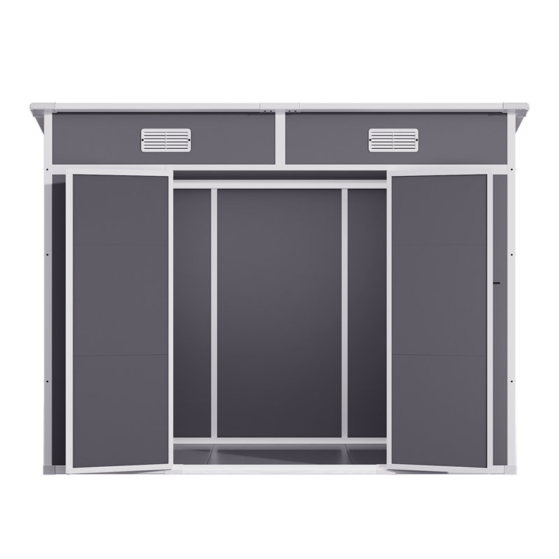 8 ft W x 4  ft D  Plastic Storage Shed