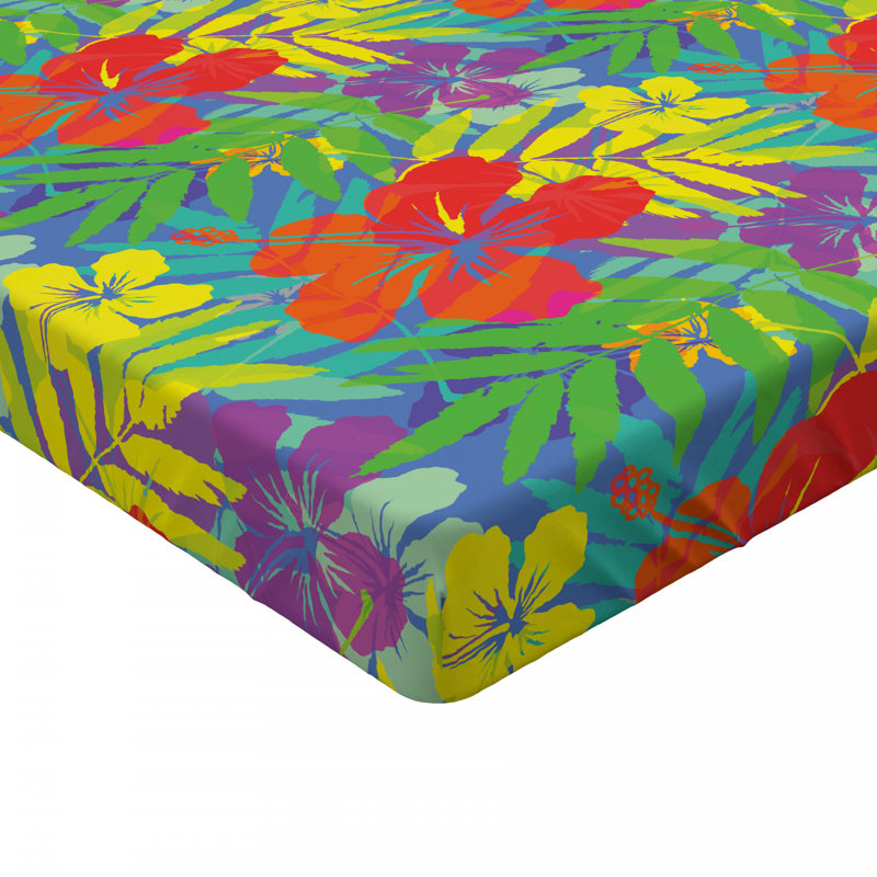 Microfiber Floral Fitted Sheet, Full Fitted Sheet