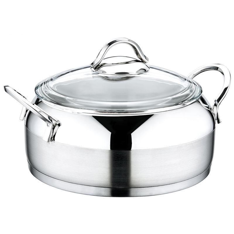 8 - Piece Stainless Steel (18/10) Cookware Set, Silver