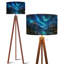  Lampe sur pied à trépied Fantasy Castle Landscape Under Starry Night Sky Aurora