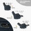 Fauteuil inclinable électrique pivotant en cuir véritable de 30 po avec port USB Atascosa-409423514