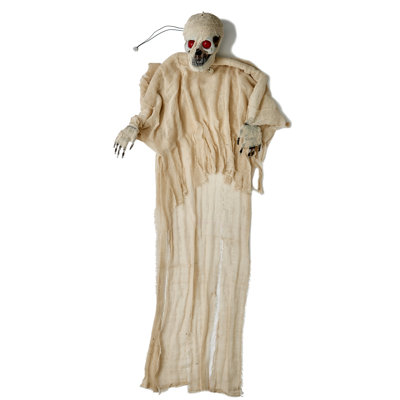 67" Halloween Hanging Mummy with Red Light Eyes & Voice