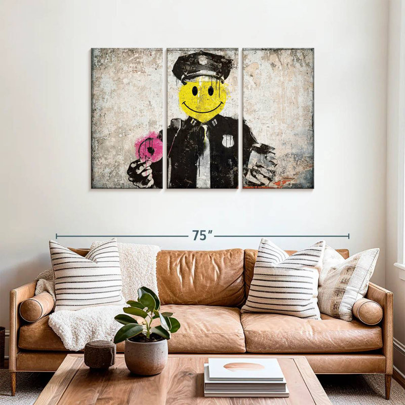 Khyia Smiley Cop Breakfast, 36" H x 57" W