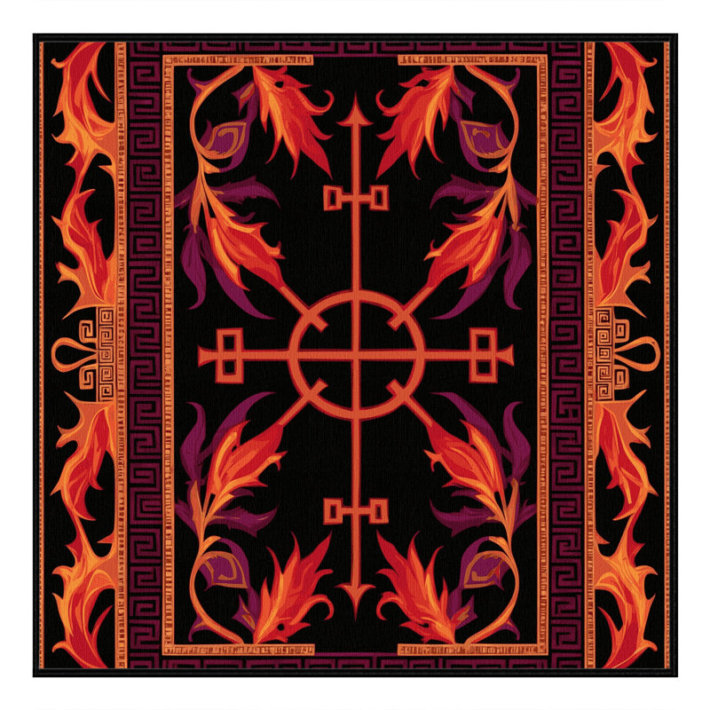 Victorian Halo Rug, Square 8'