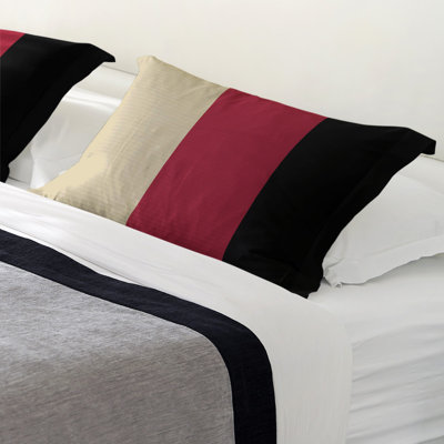 Polyester Striped Sham Set