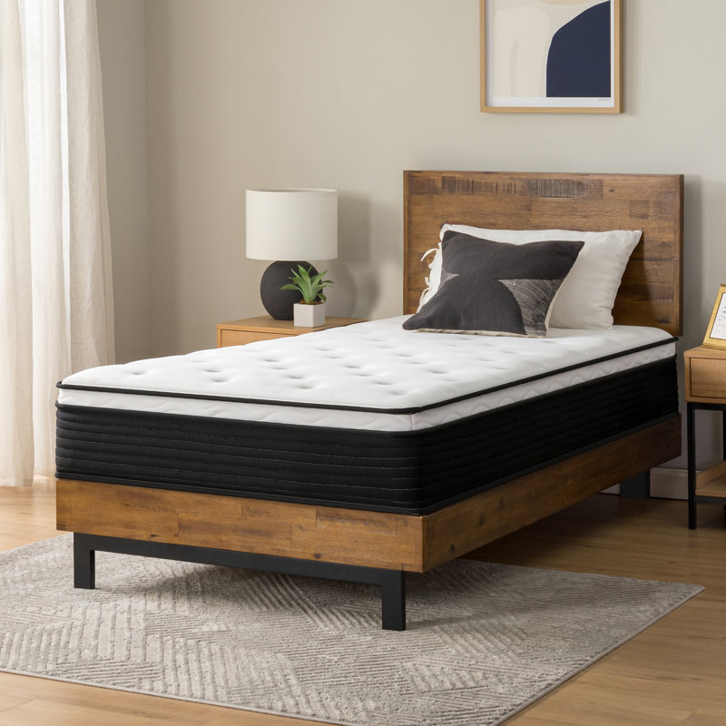 Zinus 10" Medium Euro Top Innerspring Mattress, Twin