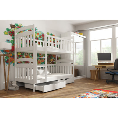 Peregrine Bunk Bed with Storage Included with Built-in Ladder Included