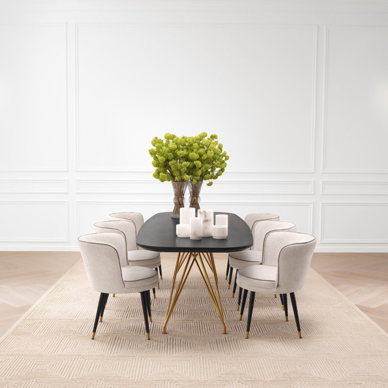 Dining Table Levante Brushed Brass Finish - Legs