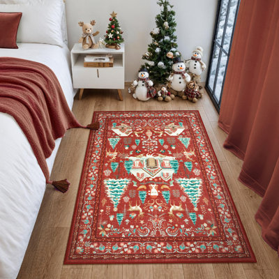 Tapis de Noël antidérapant de Noël