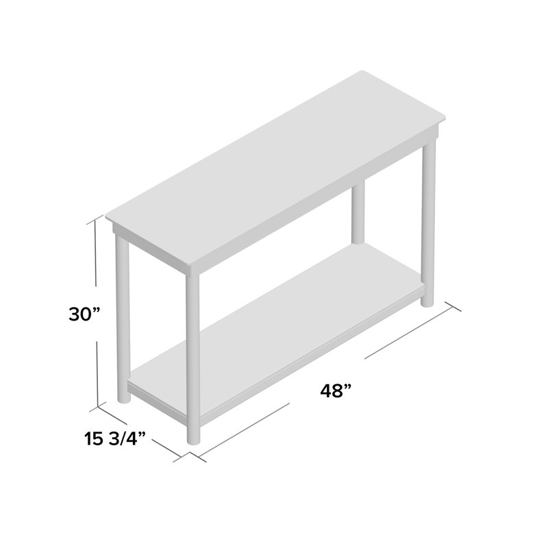 Caira 48'' Glass Top Console Table