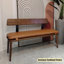 Banc rembourré brun-112105733