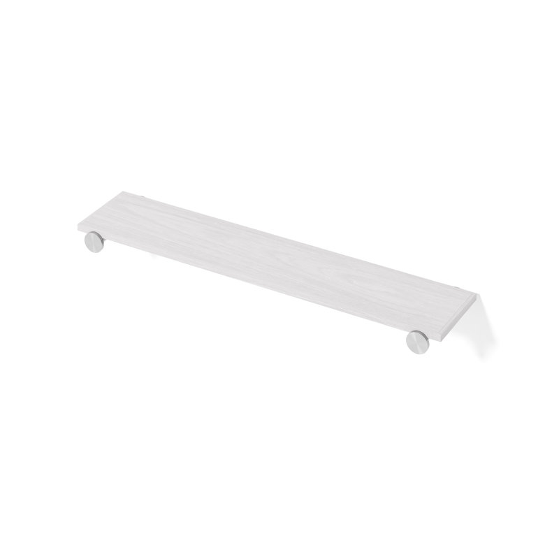 Haliee Oak Solid Wood Floating Shelf, White
